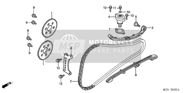 14620MCT000, Guide A, Cam Chain, Honda, 0